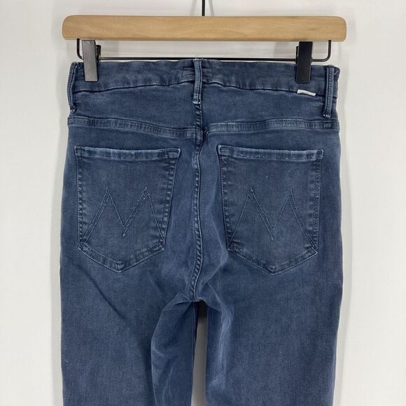 Mother Jeans Size 26 Womens Blue Looker Ankle Fray High Waisted Stretch Denim - Picture 6 of 11